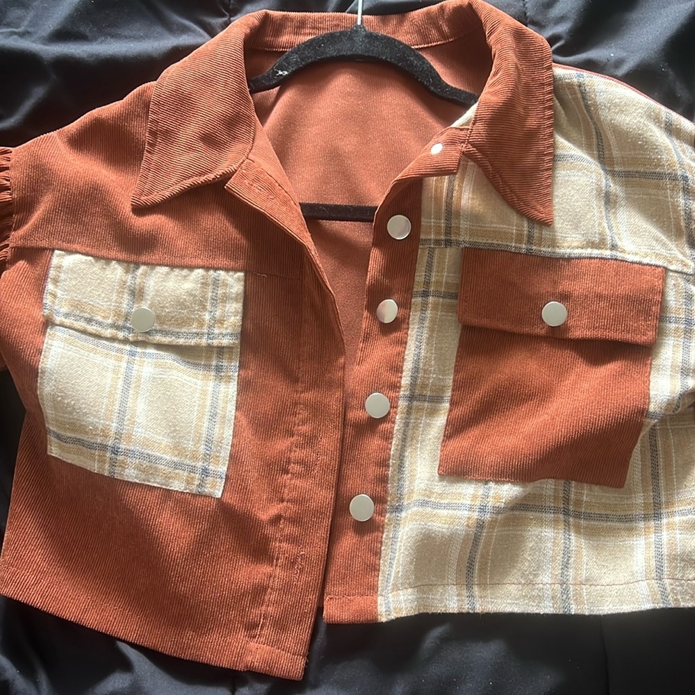 H&M Crop brown jacket